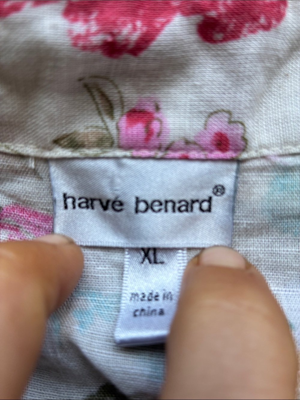 Harve Benard White Floral Button-Down Shirt with Multicolor Blooms - Picture 2 of 6